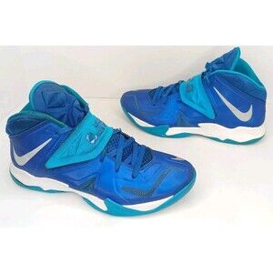 Nike LeBron Zoom Soldier 7 TB Game Royal Shoes Sneakers Mens Size 10 *READ*